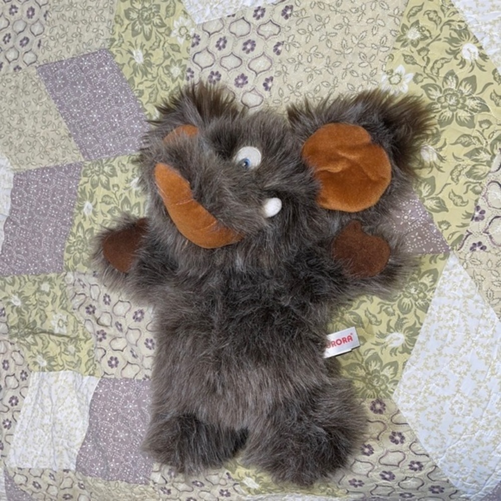 Aurora Whooly Mammoth Fluffy 14" self-standing Plush